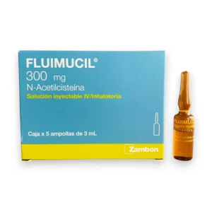 FLUIMUCIL 300 MG SLN INY - CAJA X 5 AMP X 3 ML
